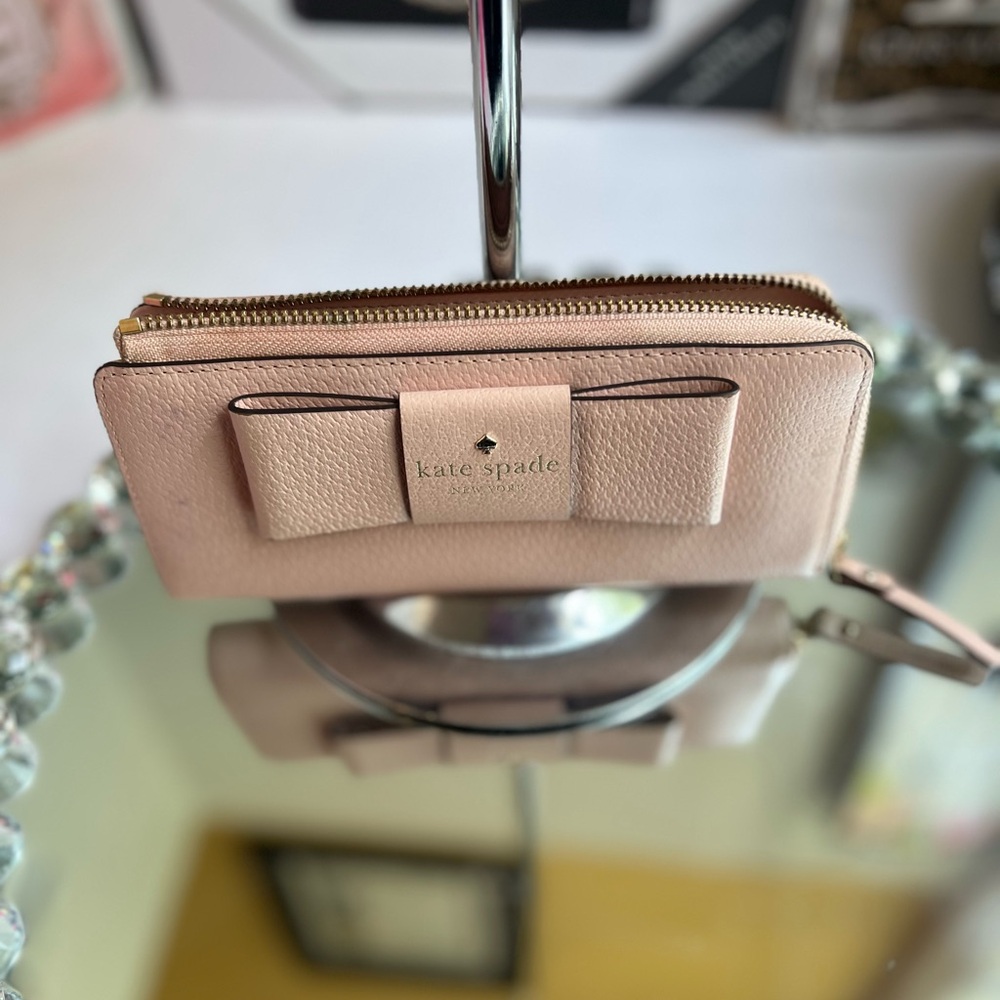 Kate Spade Pink Pebbled Leather Wallet - Picture 10 of 12